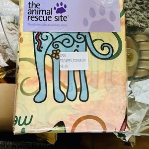 NEW in package COLORFUL Dog Shower curtain w/hooks set from Animal Rescue Site